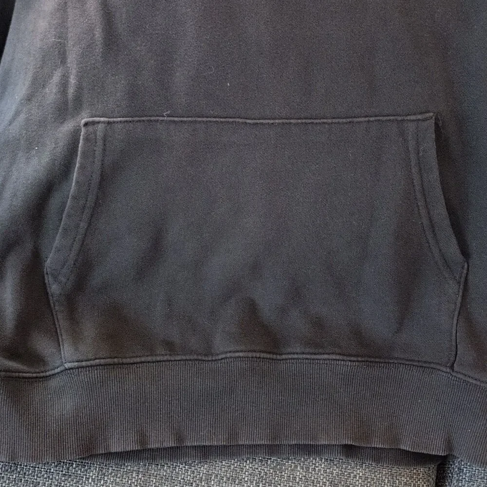 The North Face Men's S Black Fleece Pullover Hoodie Graphic Logo Kangaroo Pocket